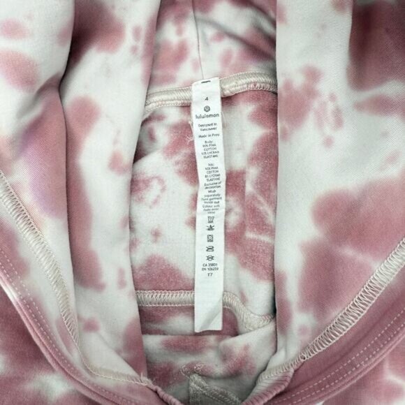 Lululemon All Yours Hoodie Tie Dye Fleece In Marmoleado Tie Dye Brier Rose 4 - Picture 4 of 7